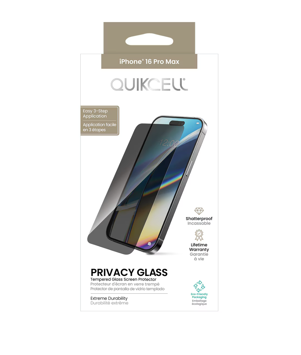 Apple iPhone 16 Pro Max - Privacy Tempered Glass Screen Protector