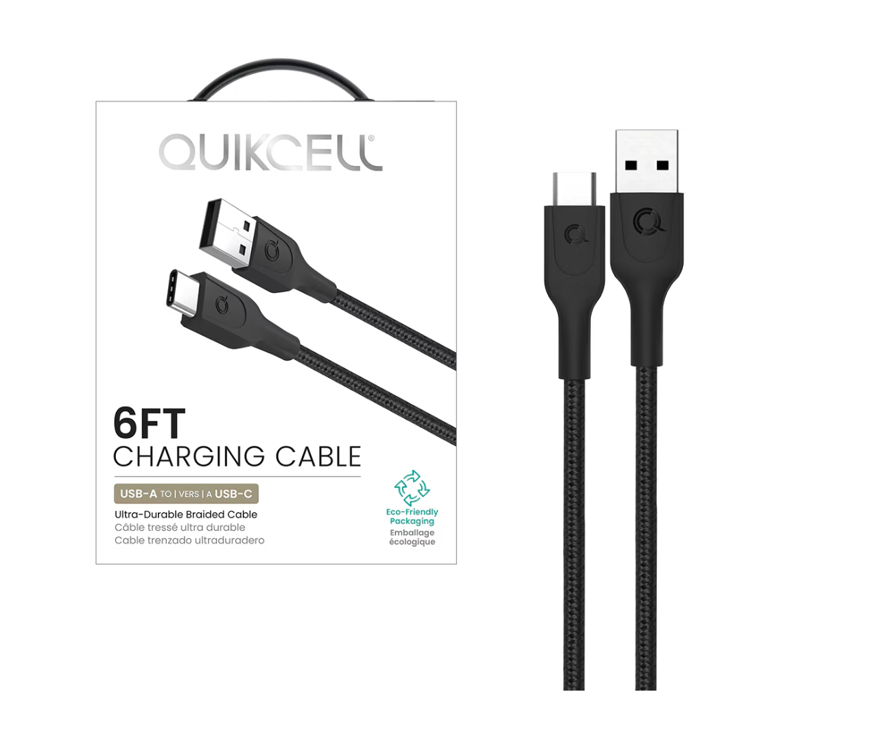 6ft FAST CHARGE CABLE USB-A to USB-C